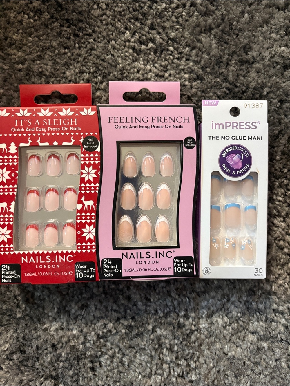Press on Nails. 2 sets Nails Inc. 1 set imPress. New. Never opened.